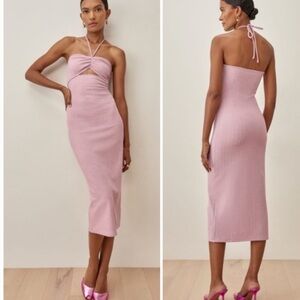 NEW! Reformation Light Pink Midi Dress sz M